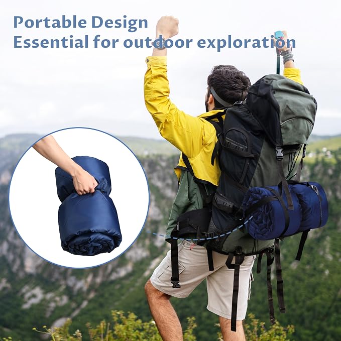 Tirrinia Waterproof Outdoor Blanket with Sherpa Lining, Windproof Foldable