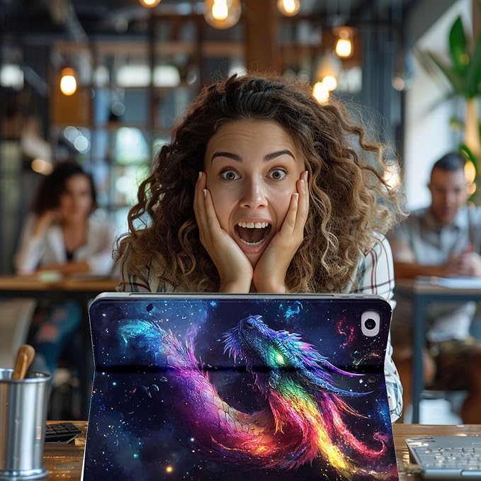 for Microsoft Surface Pro 8-13" 2021 Tablet Case,Auto Wake/Sleep,Adjustable Stand Protective Cover - Cute Dragon