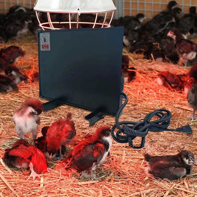 Chicks Heater Chicken Coop Heater Heating Plate Warmer Pet Warming Device Stainless Steel Stable Stand Portable Suitable for Barns Winter Use