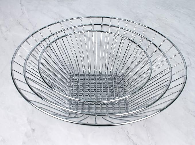 RSVP 30-by-12-Inch 3-Tier Wire Hanging Basket, Chrome