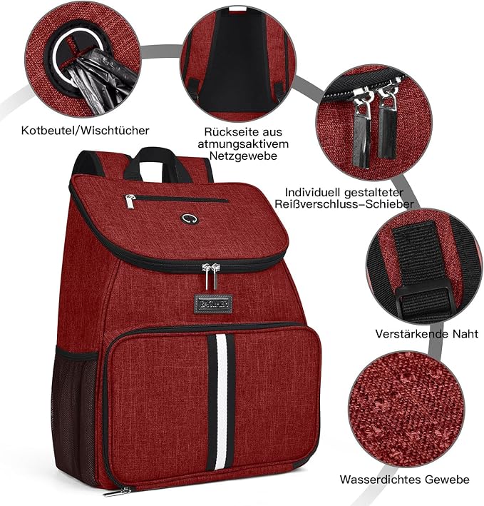 BAGLHER丨Dog Travel Bag, Airline Approved Pet Supplies Backpack, Dog Travel Backpack with 2 Silicone Collapsible Bowls and 2 Food Baskets