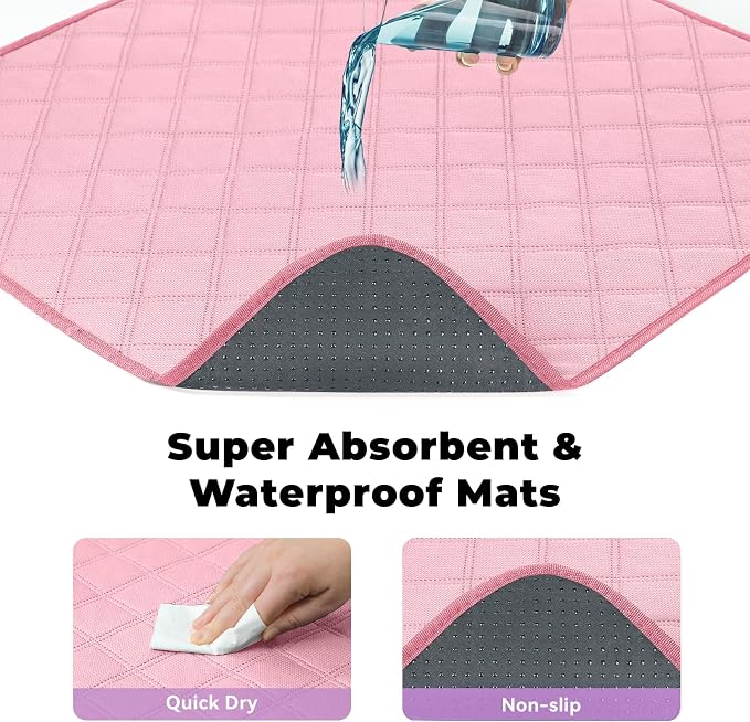 Siedihit 31" Dog Playpen,Cat Puppy Pen, Pet Portable Crate Indoor Outdoor | Durable Travel Camping Use,Foldable Dog Kennel Tent Cage for Rabbit Small Animals with Carrying Case (Pink with Pad, Medium)