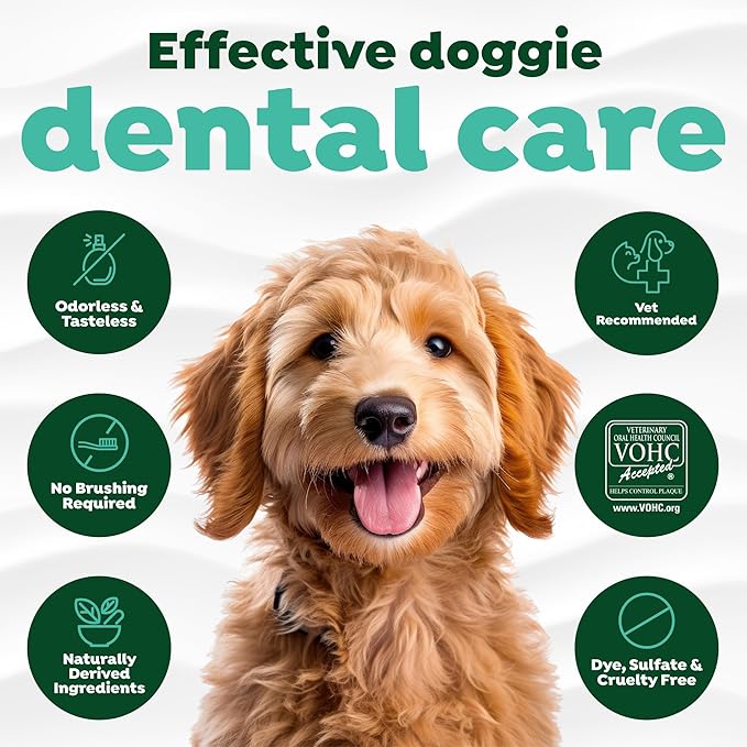 TropiClean Fresh Breath Water Additive for Dogs 2-Pack, 33.8oz Each — Dog Breath Freshener & Teeth Cleaning Solution, Better Value for Daily Use