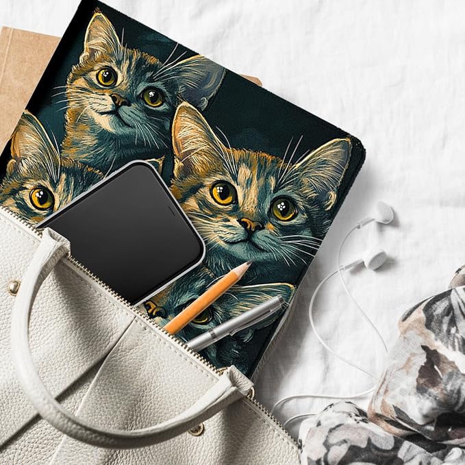 for Microsoft Surface Pro 8-13" 2021 Tablet Case,Auto Wake/Sleep,Adjustable Stand Protective Cover - Cat Pattern