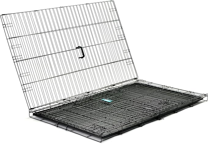 Carlson Pet Products Double Door Metal Dog Crate with Divider, Extra-Large 48" Dog Crate for Large Dogs, Foldable Collapsible Dog Kennel with Removable Tray, Wire Dog Cage for Training & Travel