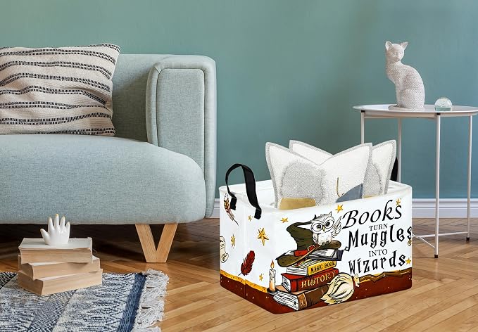 MAIZMZ Kids Reading Book Storage Basket Book Organizer for Nursery Classroom Gifts Toys Storage Bin/Dorm/Kitchen/Pet/Office/Closet/Shelf/Room Decor Storage