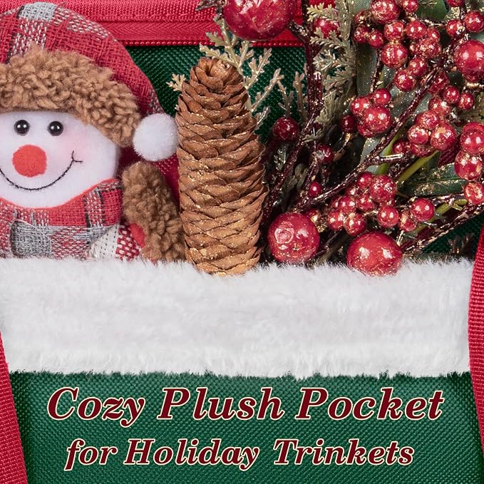 Christmas Ornament Storage Box with Adjustable Dividers Zippered Top Stores up to 72 Holiday Ornaments (3 Inch) Xmas Ball Decorations Organizer Storage Container Bin