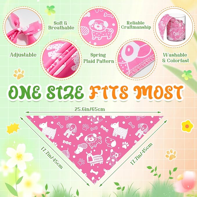 Sanwuta 60 Pcs Holiday Dog Bandanas Bulk Paw Prints Funny Dog Bandanas Adjustable Dogs Bibs Triangle Scarf Pet Costume Cute for Small to Large Pet(Paw Prints, Medium)