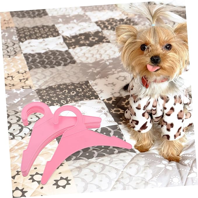 BESPORTBLE 10pcs Pet Clothes Hangers Dog Apparel Organizers for Small Dogs Cats Non- Plastic Garment Rack Space-Saving Design for Pet Clothing Storage