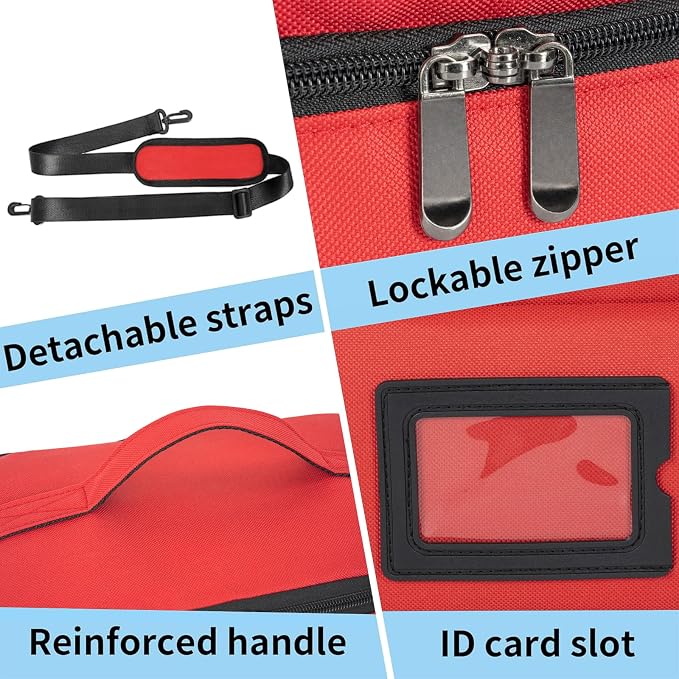 2 Layers Medicine Organizer Bag with Portable Pouch, Pill Bottle Organizer | Lockable Medical Travel Case for Pills, Vitamin, Medical Supplies