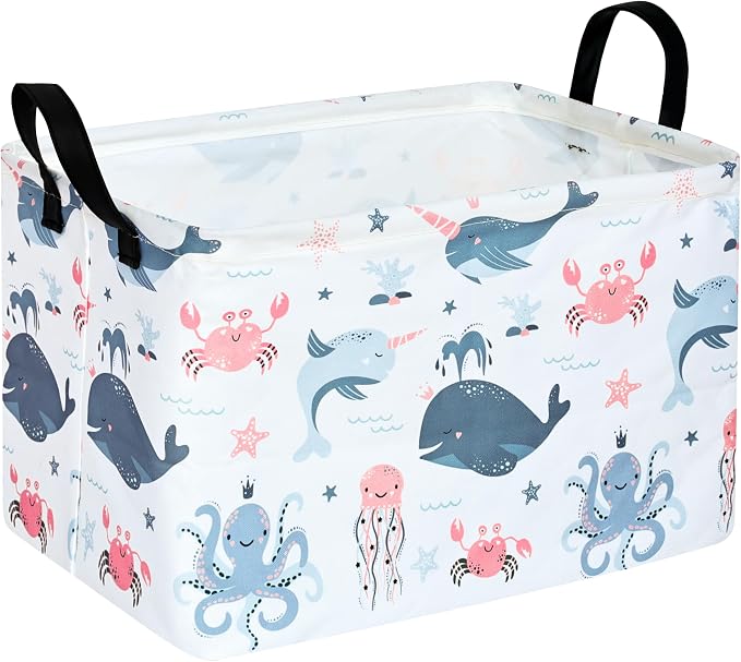 MAIZMZ Cute Storage Basket Gifts Basket Toys Organizer Waterproof Kids Hamper Nursery Bins Women Storage Cube for Home/Dorm/Kitchen/Pet/Office/Closet/Shelf/Room Decor