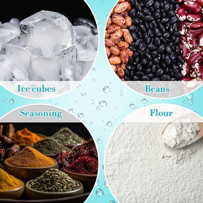 Havawish Ice Storage Bin and Flexible Scoop Set Plastic Freezer Bin | Freezer Ice Bin Scoop, Clear Bucket Container, Pull Handle, Flexible Storage, 10.83 X 7 X 4.33 in
