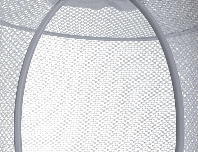 Hanging Stuffed Animal Storage Hammock Net 4 Tiers, Grey | Hanging Mesh Storage Organizer for Kids Room, Holds Plushies, Gloves, Hats, Socks, Foldable Space-saving Design