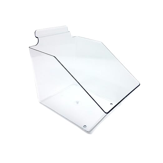 Clear Pegboard Acrylic Bins, Small Bin for Peg Wall - 6" L x 5.5" H x 7.5" D - 10 Pack