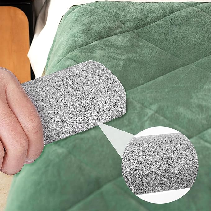 InnoHHustle 2 Pcs Pet Hair Block, Pet Hair Remover Grey Pumice Stone for Dog Cat Fur Removal Cleaning Dog Cat Fur Remover Stone Pets Rocks for Sofa Car Interior Bedding Carpet Couch Furniture