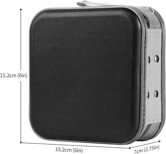 UENTIP 48 Capacity CD Case, Portable DVD Case Holder for Car Home Travel | CD Holder DVD Case, Smooth Double Zipper, Hard Plastic Shell, Scratch-Resistant, Slip-Resistant Tab, Blu-ray/CD/DVD Storage