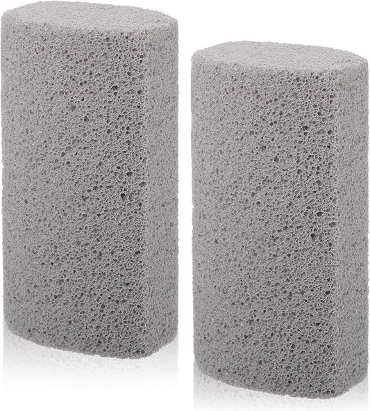 Qianyu 2 Pcs Hair Remover Pumice Pet Dog Cat Hair Removal Cleaning Gray Stone Pet Fur Cleaner Stone Reusable Dog Fur Cleaning Tool for Car Interior Bedding Carpet Couch Furnitur