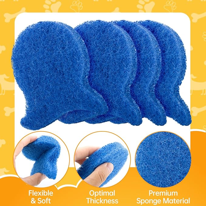 8 PCS Dog Hair Dryer Catcher, Pet Hair Remover for Laundry, Reusable Pet Fur Remover Tool, Flexible Premium Sponges, Effectively Clean Cats and Dogs Fur, Ideal for Washing Machines and Dryers