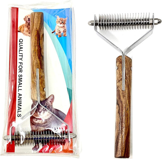 Pet Grooming Tool - Undercoat Rake for Cats & Dogs - Premium Trimmer Coat King Blade - Safe Dematting Comb for Easy Mats & Tangles Removing - No More Nasty Shedding and Flying Hair (20 Blade)