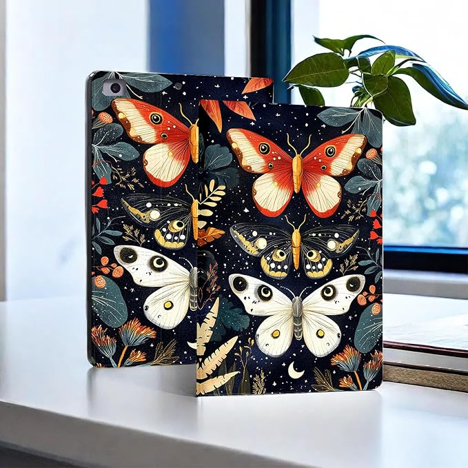 for Microsoft Surface Go 4/3/2/1-10.5" 2021 Tablet Case,Auto Wake/Sleep,Adjustable Stand Protective Cover - Butterfly Floral