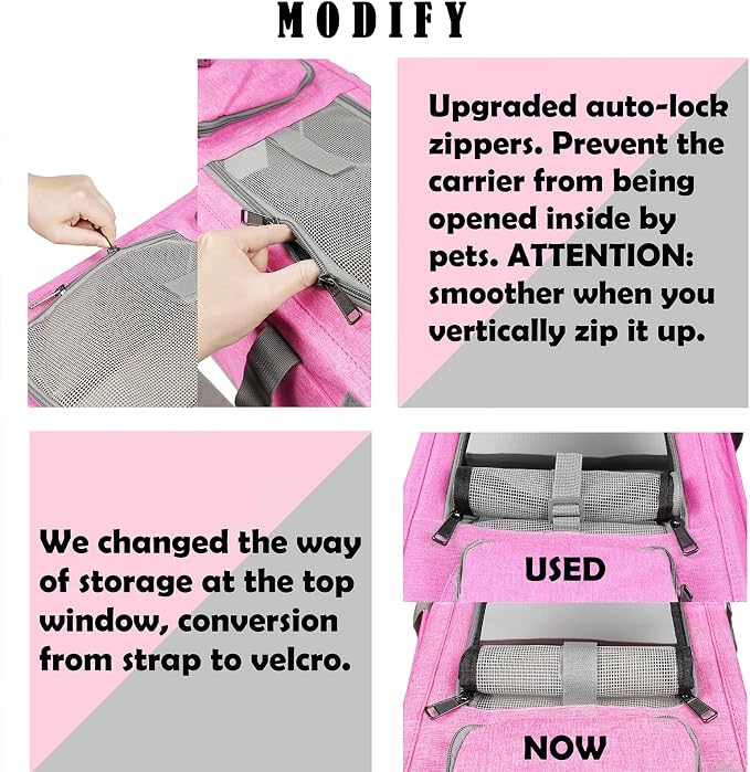 GAPZER Pet Carrier for Large and Medium Cat, Soft-Sided Pet Crate for Puppy | Dog Foldable Car Traveling Kennel Bag with Privacy Protection, Big Kitten Carrying Cage Ventilated Home Outdoor Vet Transport