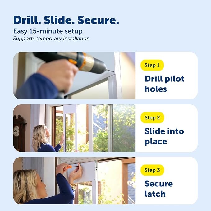 PetSafe Sliding Glass Pet Door, 1 Piece, Medium Dogs to 40 lbs, White