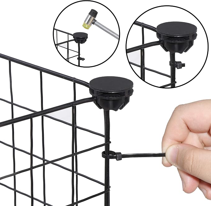 Pet Playpen, 36 Panels Indoor Small Animal Cage, Metal Wire Fence for Guinea Pig, Rabbits, Ferret, Free-Combine DIY Pet Villa, Black