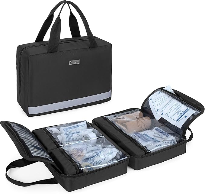 Trunab Small First Aid Kit Bag Empty Portable Emergency Kits Trauma Bag | Medical Pouch Ideal for Car, Home, Camping and Hiking,Bag Only