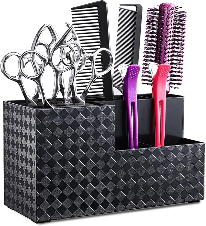 Noverlife Hairdressing Scissors Holder Shears Block, Barber Shop Scissor Organizer Stand, Hairdressing Tools Storage Box for Hairstyling Combs Clips Brushes, Salon Barber Scissor Holder Rack | Barber Shop Scissor Organizer Stand, Hairdressing Tools Sto...