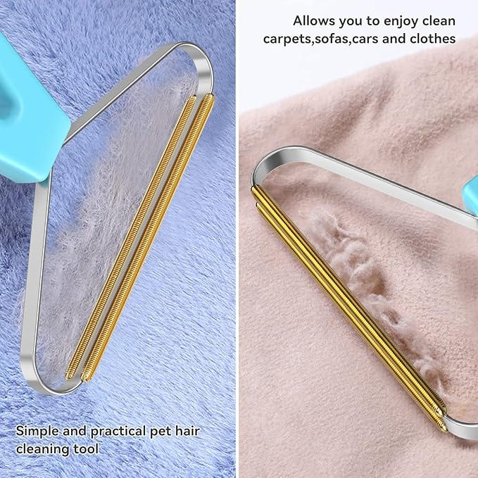 Carpet Rake,Lint Remover,Pet Hair Remover, Dog Cat Hair Remover,Carpet Rake for Pet Hair Removal,Lint Brush,Lint Shaver for Carpets, Car Mat,Couch,Pet Bed,Furniture & Rug(Blue)