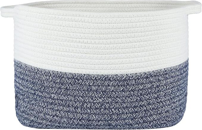 Midlee Two Tone Rope Dog Toy Storage Basket
