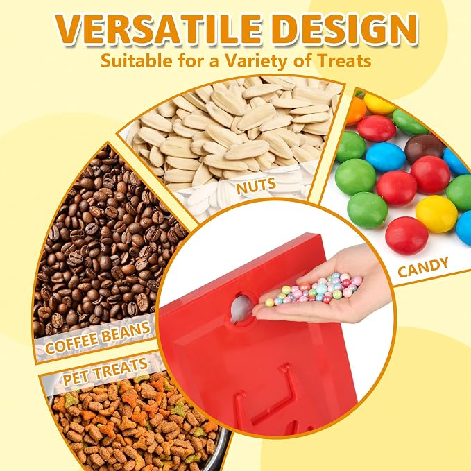 Candy Dispenser Picture Frame, Wall-Mount & Tabletop Gumball Machine with Multiple Designs for Candy, Nuts, Treats, Interactive Home and Office Decor (Christmas Tree, Blue)