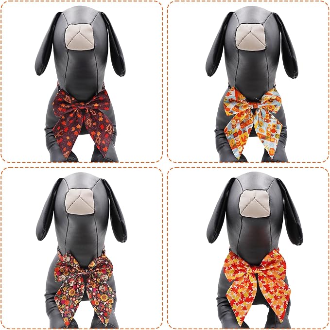 PET SHOW 10 Pack Fall Sailor Dog Bowties for Large Dogs