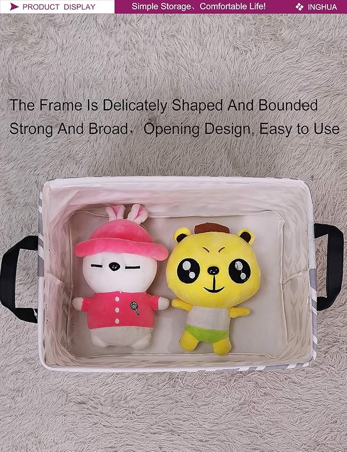 Rectangular Arrow Storage Basket | Gifts Bag for Toys,Books,Clothes,Gifts,Pets-Perfect for Home,Office,Nursery,Dorm,Shelf