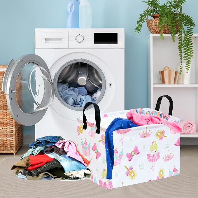 Castle Princess Storage Laundry Basket | Gift Storage Basket, Nursery Hamper, Home Bedroom, Laundry Hamper, Shelf Baskets