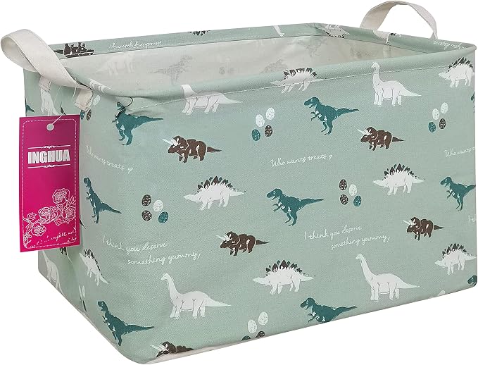 Rectangular Dinosaur Storage Basket | Gifts Bag for Toys,Books,Clothes,Gifts,Pets-Perfect for Home,Office,Nursery,Dorm,Shelf