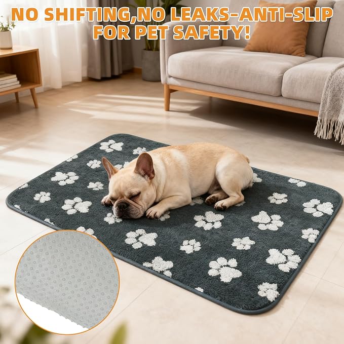 Washable & Waterproof Dog Whelping Pad, Super Absorbent & Soft Warm Plush Puppy Pads Potty Training, Quick Dry Reusable Pet Mats for Whelping Box Supplies,Playpen,Crate,24"*36"