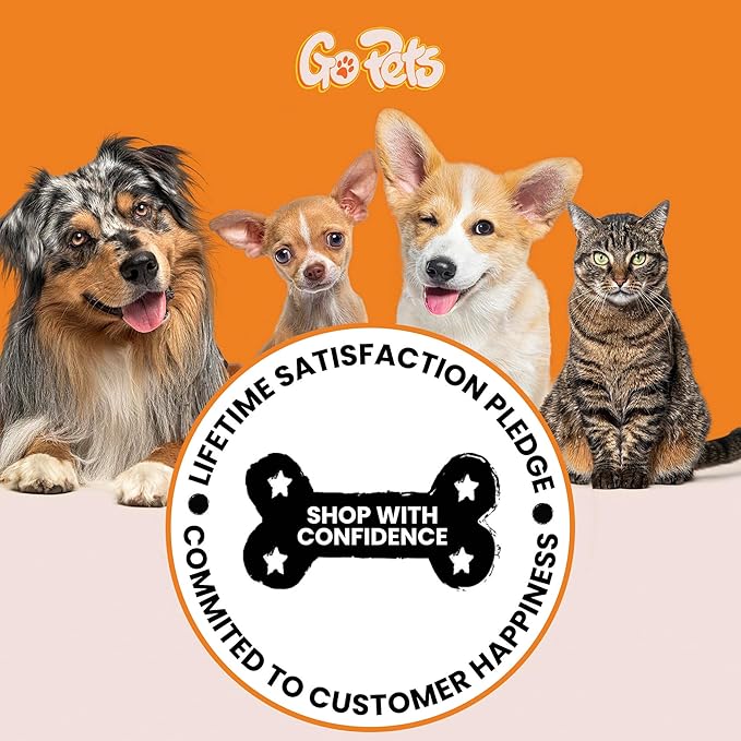 GoPets Nail Clipper for Small to Medium Pets, Quick Sensor Safety Guard, Heavy Duty Trimmer for Thick Nails, Stainless Steel Blades, Grooming Tool for Dogs & Cats, Non-Slip Handle, Built-in Nail File