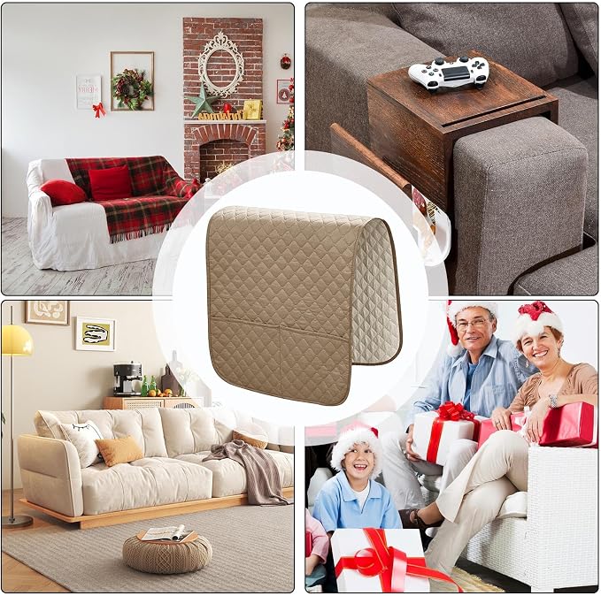 Recliner Side Pocket Storage Multifunctional, Comfortable, Anti-Slip, | Recliner Arm Protector for Books Tablet Phone TV Remote Cellphone Book Phones Pets Chocolate Remote Control Snack
