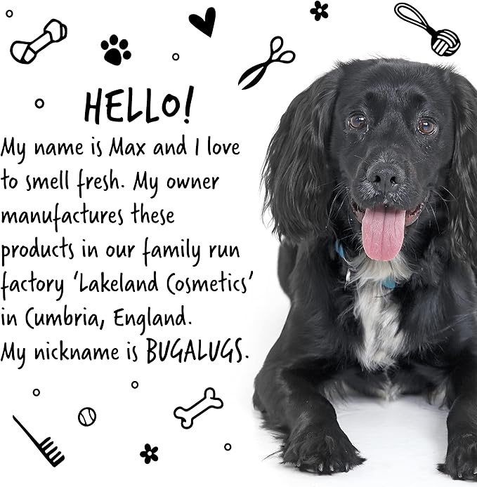 Dog Shampoo by Bugalugs Lavender & Chamomile 4 in 1 Dog Grooming Shampoo Products for Smelly Dogs with Fragrance, Best Puppy Shampoo, Vegan pet Shampoo & Conditioner