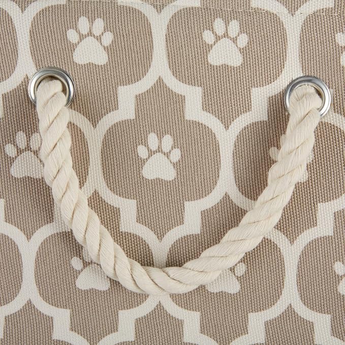 Bone Dry 6192 Pet Storage Collection Lattice Paw Print, Large Rectangle, Stone