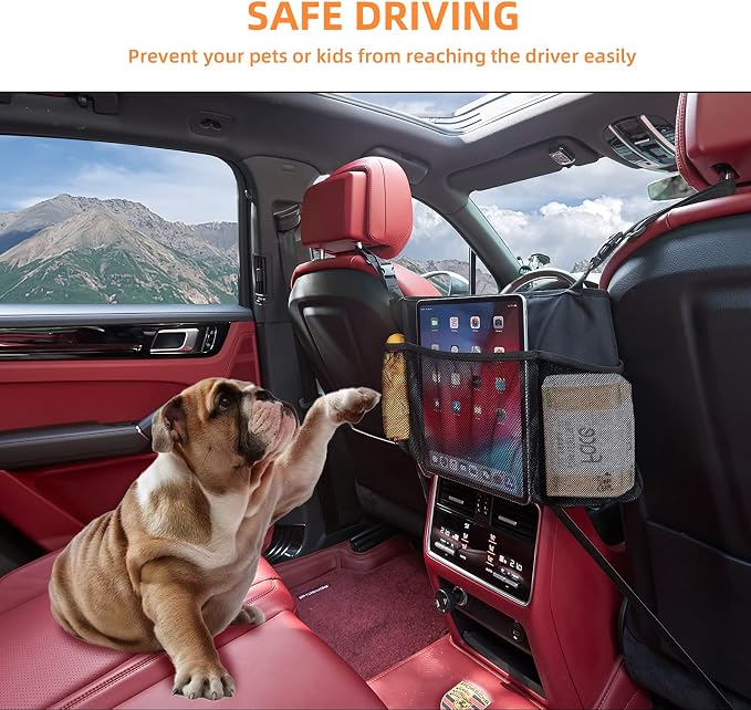 WLLWOO Car Net Pocket Organizer Purse Holder Console Front Seat Storage | Multi Pocket Car Seat Organize Bag Handbag Holder Between Seats Back Barrier
