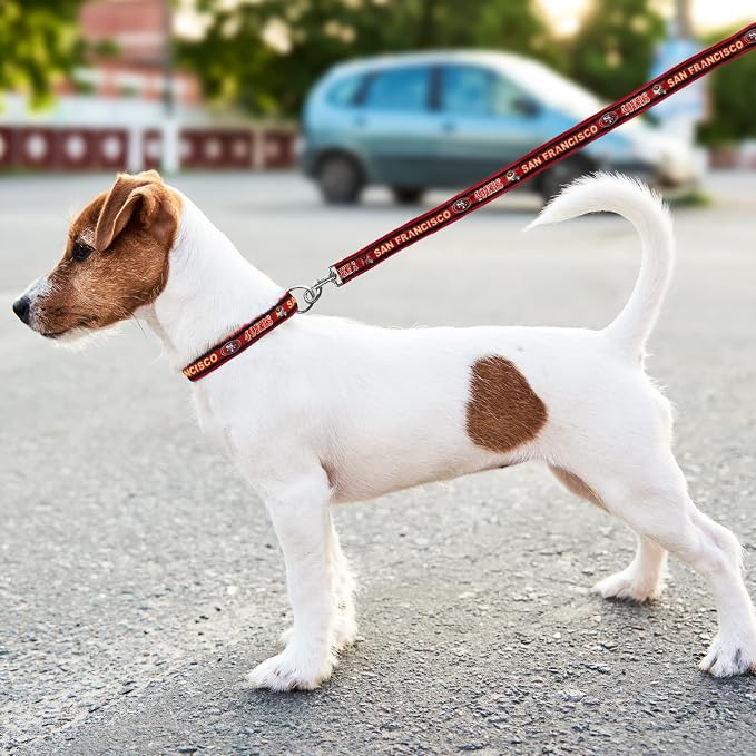 NFL PET Leash San Francisco 49ers Dog Leash, Medium Football Team Leash for Dogs & Cats. A Shiny & Colorful Cat Leash & Dog Leash Licensed by The NFL