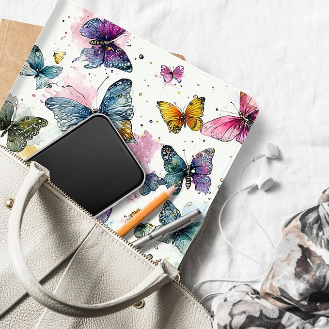 for Microsoft Surface Pro X/Pro X Plus-13 2019/2020/2021/2024 Tablet Case,Auto Wake/Sleep,Adjustable Stand Protective Cover - Watercolor Butterfly