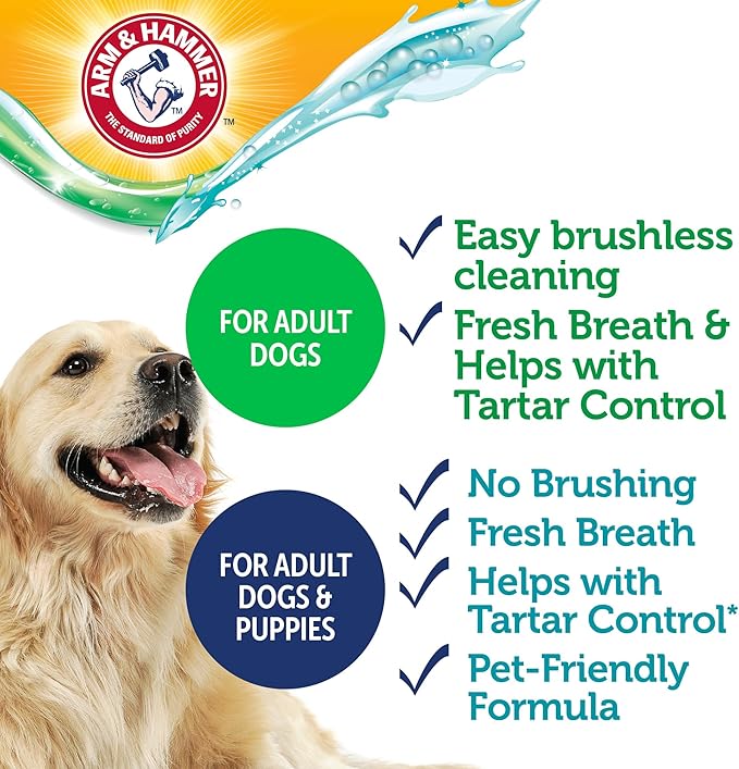 Arm & Hammer Complete Care Brushless Dental Kit for Dogs – Includes No-Brush Oral Gel + Dog Dental Spray, Fresh Breath, Tartar Control, Baking Soda Enhanced Dental Dog Supplies, 4oz