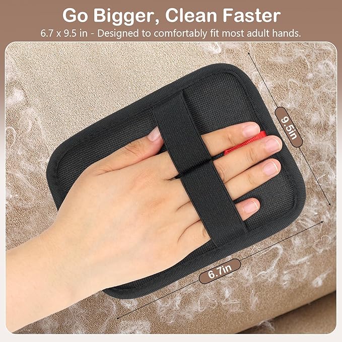 Pet Hair Removal Gloves - Gentle Deshedding Brush for Dogs & Cats, Efficient Fur & Hair Removal, Perfect for Home & Outdoor Use, Comfortable, Easy to Clean & Durable