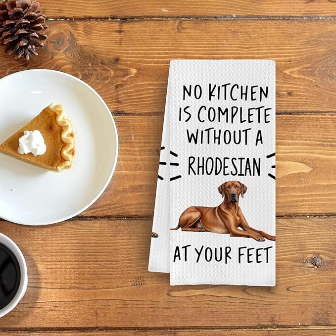 Rhodesian Ridgeback Kitchen Towels, Rhodesian Ridgeback Gifts Dish Tea Towels, Dog Mom Gifts Hand Towels for Kitchen Decor, Dog Lover Gifts, 16x24 Inch