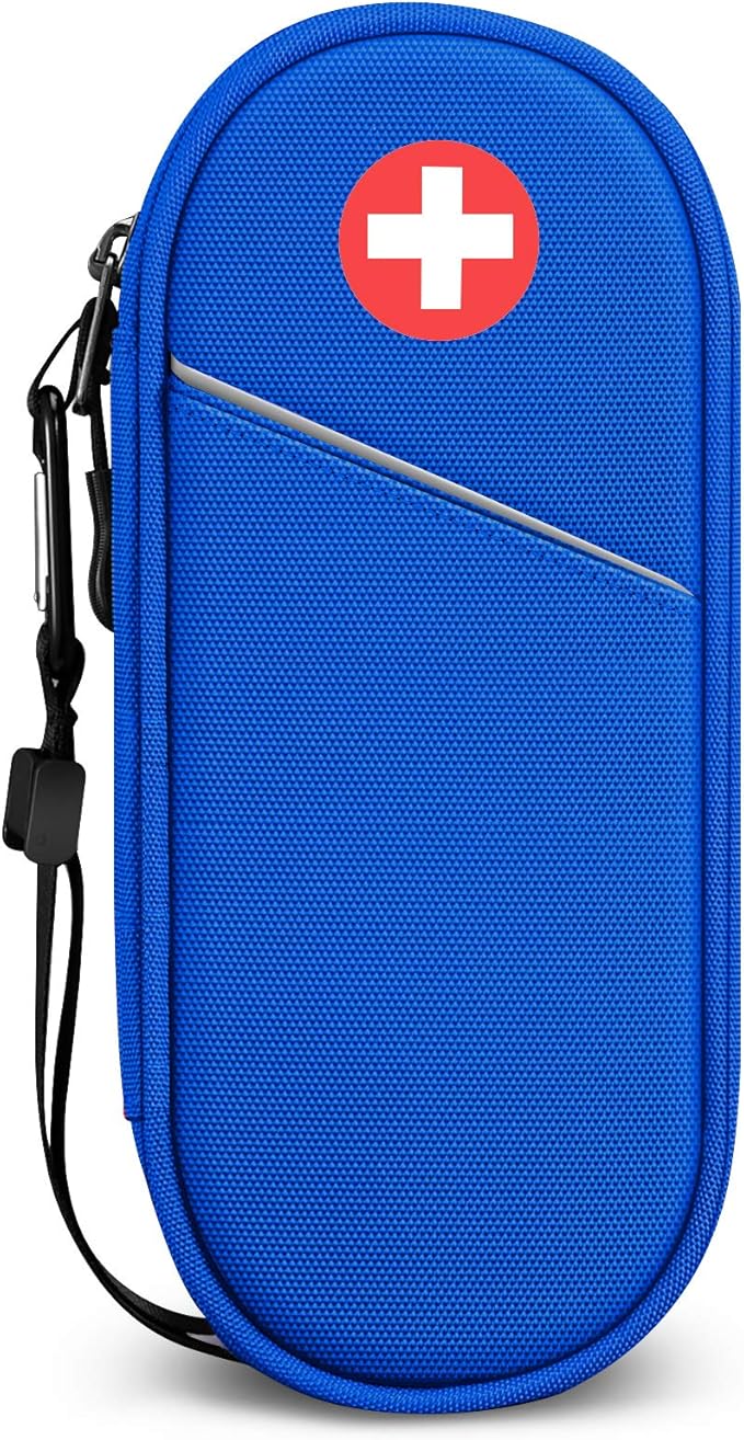 SITHON EpiPen Medical Carrying Case Insulated Medication Organizer Bag | Emergency Medical Travel Pouch Holds 2 EpiPens, Asthma Inhaler, Anti-Histamine, Auvi-Q, Allergy Medicine Essentials
