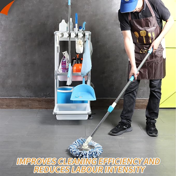 A Nice Little Cleaning Cart - Rolling Cleaning Cart for Efficient Organization of Cleaning Supplies