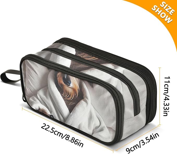 Funny Dog Cute Pet Pencils Pouch Zipper Pencil Case Cute Pen Pouch for Girls Students Pencil Bag Storage Kids Back to School Supplies Organizer